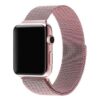 Pink Stainless Steel Apple Watch Band with Head Case – Replacement Strap for 42mm/44mm iWatch Series