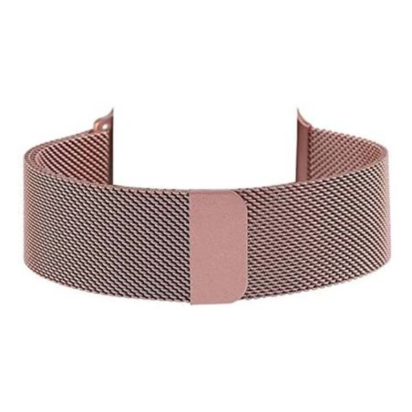 Pink Stainless Steel Apple Watch Band with Head Case – Replacement Strap for 42mm/44mm iWatch Series