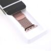 Pink Stainless Steel Apple Watch Band with Head Case – Replacement Strap for 42mm/44mm iWatch Series