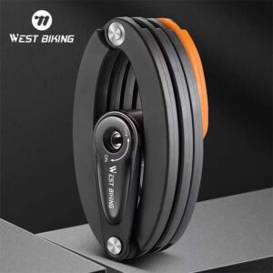 Portable Anti-Theft Folding Lock for Bike, MTB, Road Bike, Scooter, Ebike & Motorcycle – Secure Cycling Safety Accessory
