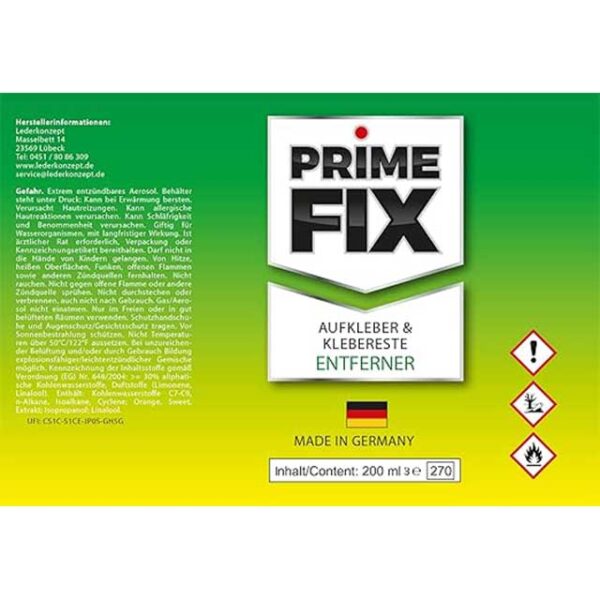Prime Fix 200ml Adhesive Remover