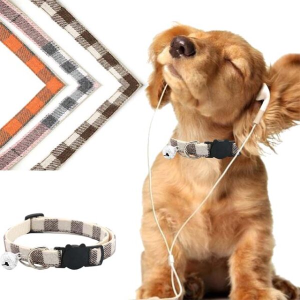 Reflective Cat Collar with Safety Release & Breakaway Buckle – Adjustable Nylon Kitten & Puppy Pet Bell Collar
