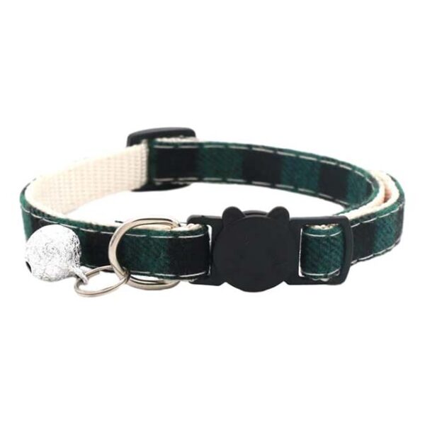 Reflective Cat Collar with Safety Release & Breakaway Buckle – Adjustable Nylon Kitten & Puppy Pet Bell Collar