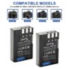 2X EN-EL9/EN-EL9A Replacement Batteries & LCD Dual Charger for Nikon D40, D40x, D60, D3000 & D5000 – High Capacity Camera Battery Charger Kit
