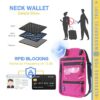 Rose-A Classic 5-Compartment Travel Document Bag – Compact Passport Organizer for Women & Men