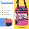 Rose-A Classic 5-Compartment Travel Document Bag – Compact Passport Organizer for Women & Men