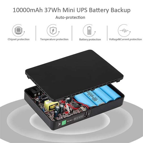 Shanqiu Mini UPS Backup with Gigabit PoE