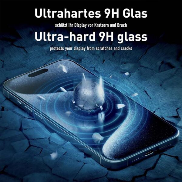 Smartect iPhone 13/13 Pro HD Screen Protector – 9H Ultra Resistant, 0.3mm Anti-Scratch Protective Glass, Bubble-Free & Ultra Clear