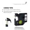 Standard 45013 Labeling Tape for Dymo – Durable Black Print on White Tape for Office & Industrial Organization