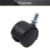 Swivel Caster Wheel with Threaded Stem