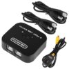 USB Printer Sharing KVM Switch & Printer Splitter for 2 Devices – Driver-Free Automatic Desktop Controller with Dual USB Cables for Keyboard, Mouse, Scanner & Printer