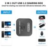 USB Printer Sharing KVM Switch & Printer Splitter for 2 Devices – Driver-Free Automatic Desktop Controller with Dual USB Cables for Keyboard, Mouse, Scanner & Printer