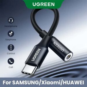 Ugreen USB-C to 3.5mm Headphone Adapter – Premium Audio AUX Cable for Huawei Mate 70/70 Pro, P50/P50 Pro, Xiaomi Mi 14 & OnePlus 12 Pro