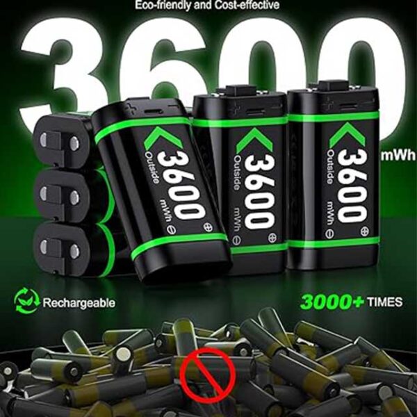 Upgraded Fast Charging 4x1200mAh Xbox Controller