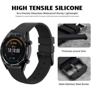 WOCCI 20mm Premium Silicone Rubber Watch Band