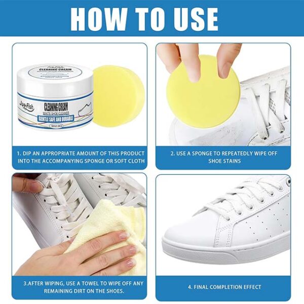 White Shoe Cleaner Cream – Multifunctional Shoe Stain Remover & Cleansing Cream (100g)