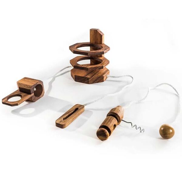 Wine Stopper Lock – Tricky Lock Puzzle & Escape Room Party Game | Secret Opening Wine Puzzle Brain Teaser, Perfect Gift for Father's Day & Him