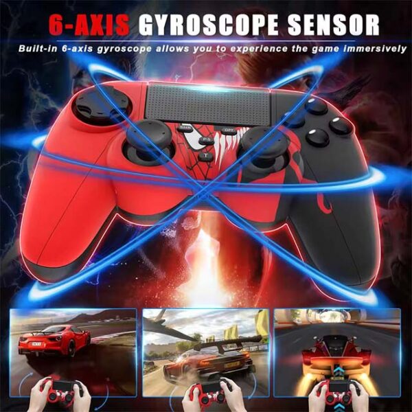 Wireless Bluetooth Gamepad for PS4 & Multi-Platform – Compatible with PC, iOS, Android, Windows, MAC Gaming Controller