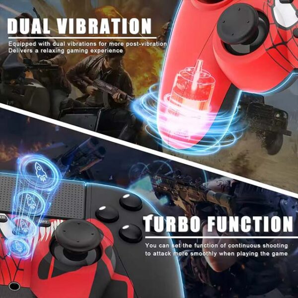 Wireless Bluetooth Gamepad for PS4 & Multi-Platform – Compatible with PC, iOS, Android, Windows, MAC Gaming Controller