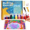 WixbFyn Kids 12-Color Water Marbling Kit – Creative Water Art Paint Set & Craft Activity for Boys & Girls Ages 3+