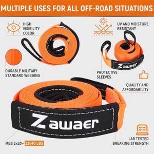 Zawaer 10T Car Tow Rope & Tow Strap