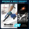 21V Cordless Caulking Gun – Electric Adhesive Gun with LED Light, 2.0Ah Li Battery & Charger, 4 Adjustable Speeds, Drip-Free Filling & Sealing (10oz/300ml)