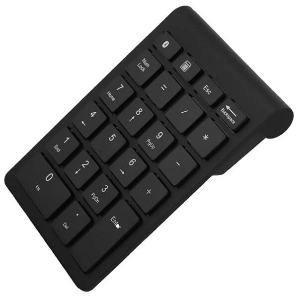 22-Key USB Numeric Keypad – Rechargeable Mini Numpad & Number Pad for Financial Accounting, Laptop, Desktop, PC (Black)