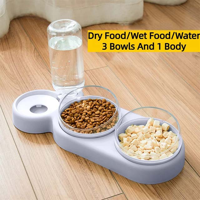 3-Tier Elevated Pet Feeder Stand for Cats & Dogs – Raised Food & Water Bowls (AU Edition)