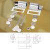 ABS Stainless Steel Soft-Close Toilet Seat Hinges Replacement – Durable Fixings for Fixed Toilet Seat Installation