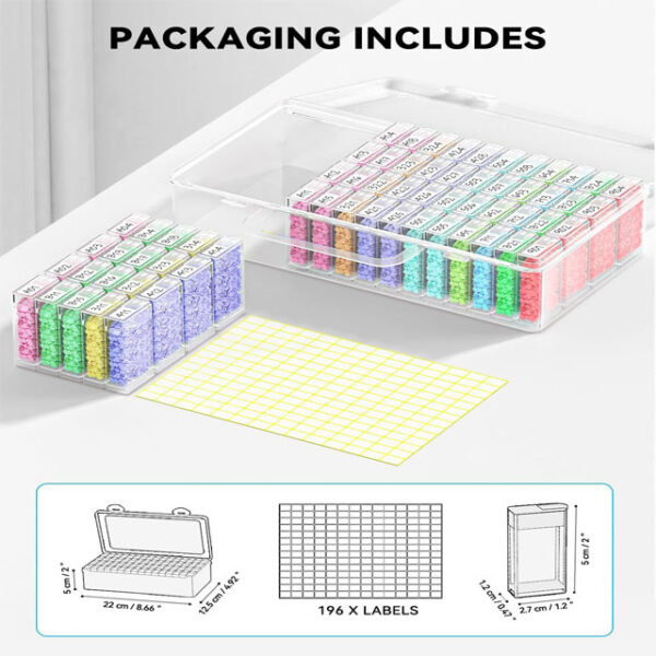 ARTDOT Diamond Painting Storage Containers – Portable Bead Organizer & Accessories Storage Box for DIY Diamond Art Crafts