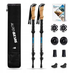 Alpen Bears Hiking & Nordic Walking Poles – Lightweight, Durable Trekking Poles for Outdoor Adventures