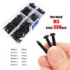 Assorted 6-Size Black Carbon Steel