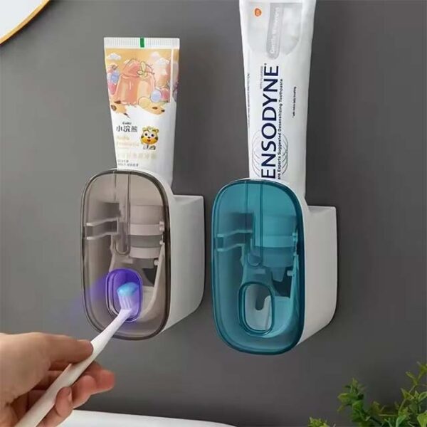 1 PCS Automatic Toothpaste Dispenser & Toothbrush Holder – Wall-Mount Bathroom Accessories, Lazy Toothpaste Squeezer