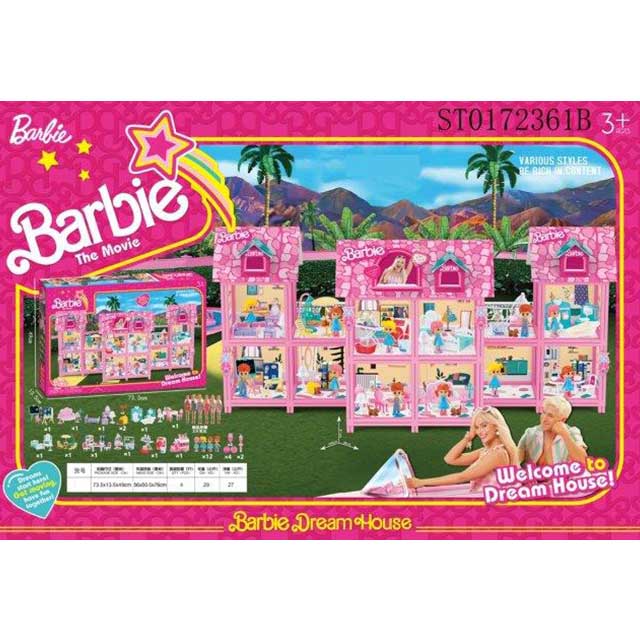 Barbie dream house with kin