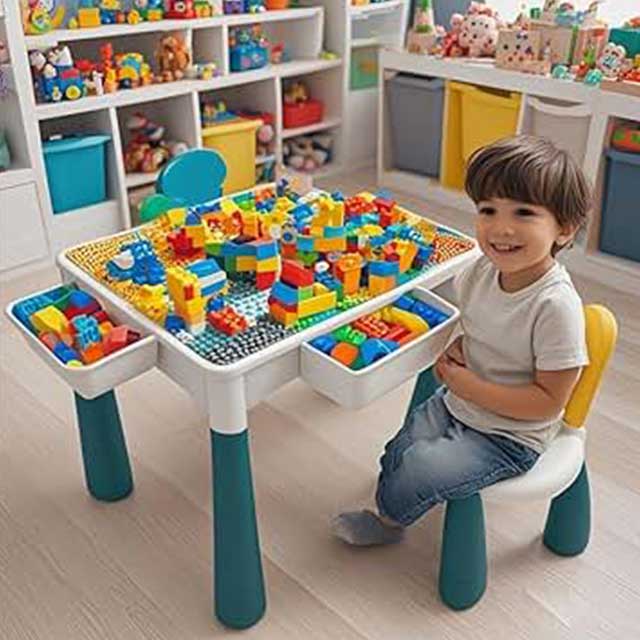Block Table Desktop and Lego