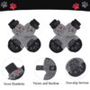Double-Sided Anti-Slip Dog Socks – 4PCS Adjustable Paw Protectors with Traction Control & Licking Prevention for Indoor Use