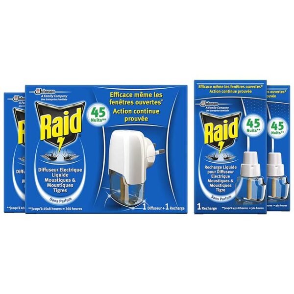 Electric Liquid Mosquito Diffuser – 4 Refills for 45 Nights of Powerful Mosquito & Tiger Mosquito Repellent