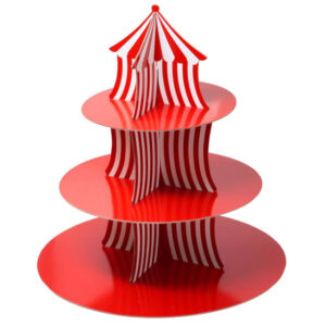 Festive 3-Tier Cupcake & Dessert Foam Stand – Elegant Display for Christmas, Birthday & Carnival Parties