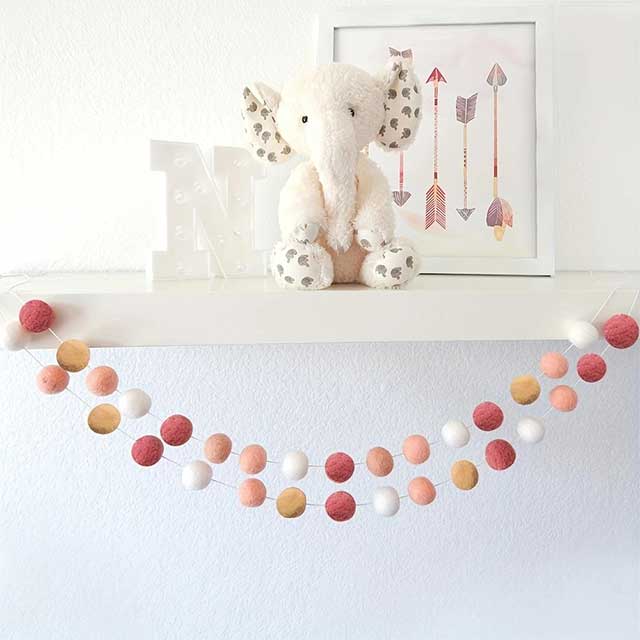 Festive Multicolored Felt Pom Pom