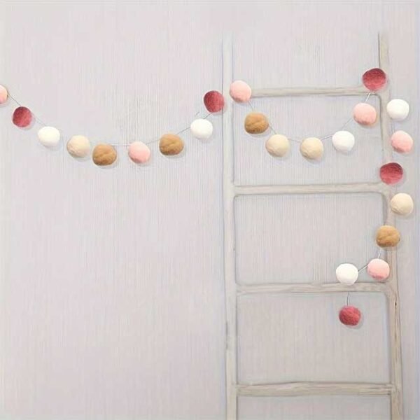 Festive Multicolored Felt Pom Pom