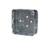 Gray Square Plenum Box – Drawn Design, 2-1/8" Deep with 11½" & 5¾" Knockouts for HVAC/Electrical Applications
