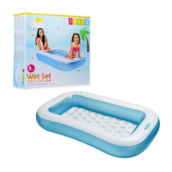 Inflatable rectangular pool