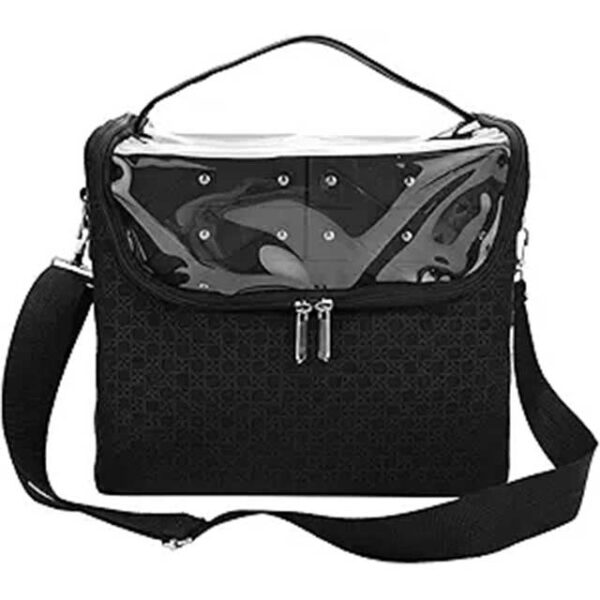Large Black Makeup Train Case