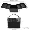 Large Black Makeup Train Case