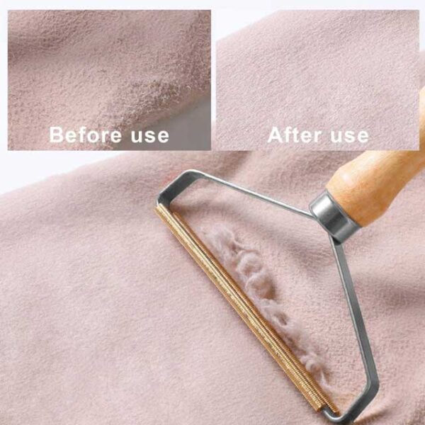 Magic Paws Cat Hair Remover – Manual Lint Brush with Ergonomic Wooden Handle for Easy Pet Hair Removal on Beds, Sofas, Carpets & Clothes