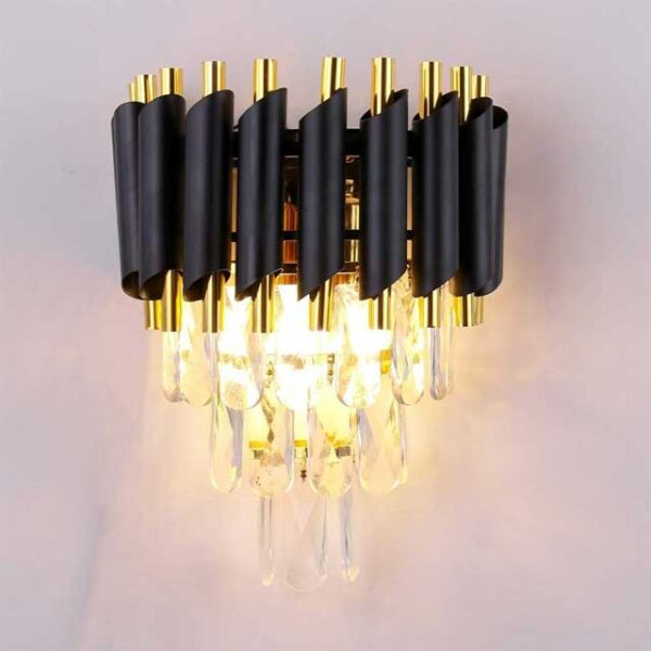 Modern Black LED Deer Wall Lamp – Imported Light Metal Fixture for Living Room, Bedroom & Dining Room (Round W/H Design)