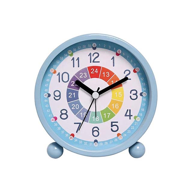 Modern Table Clock with Night Light – Silent, Non-Ticking Bedside & Study Clock for Home Decor (Style F)