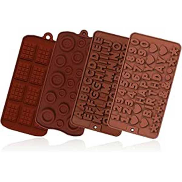 NHPY Pack of 4 Premium Silicone Chocolate