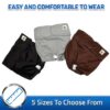 Pet Magasin Reusable Washable Dog Diapers (3-Pack) – Ultra-Absorbent with Secure, Flexible Closure for Incontinence & Training