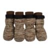 Petloft 4-Pack Anti-Slip Dog Socks – Indoor, Slide-Resistant Pet Socks with Adjustable Removable Fastening Tape for Small & Medium Dogs, Cats, Puppies and Older Pets